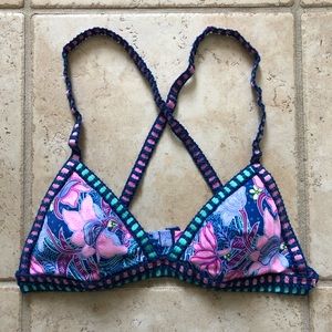 Victoria Secret crochet floral swimsuit top